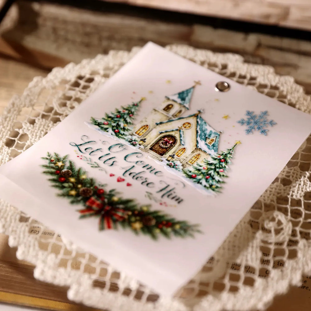 Vintage Christmas Postage Stamp Transfers Stickers