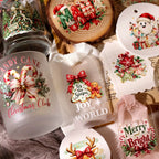 Vintage Christmas Postage Stamp Transfers Stickers