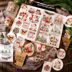 Vintage Christmas Postage Stamp Transfers Stickers