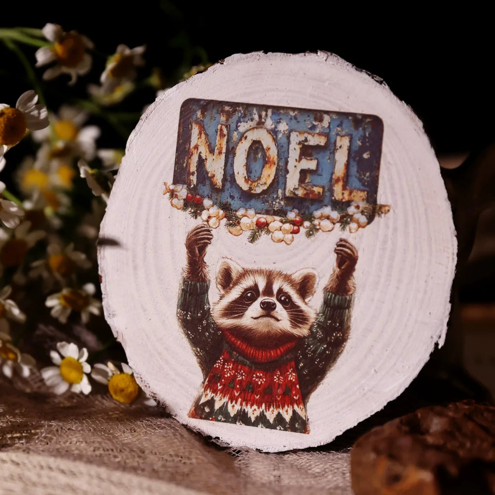 Vintage Weihnachtsaufkleber zum Abreiben – Retro-Feiertagssticker für Journaling & DIY-Bastelarbeiten