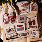 Vintage Weihnachtsaufkleber zum Abreiben – Retro-Feiertagssticker für Journaling & DIY-Bastelarbeiten