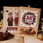 Vintage Weihnachtsaufkleber zum Abreiben – Retro-Feiertagssticker für Journaling & DIY-Bastelarbeiten