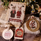 Vintage Weihnachtsaufkleber zum Abreiben – Retro-Feiertagssticker für Journaling & DIY-Bastelarbeiten