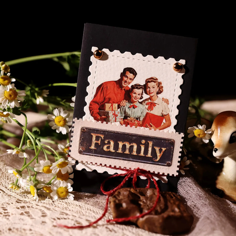 Vintage Weihnachtsaufkleber zum Abreiben – Retro-Feiertagssticker für Journaling & DIY-Bastelarbeiten
