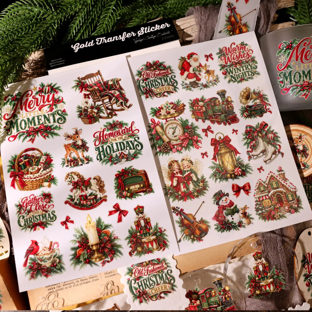 Vintage Christmas UV DTF Transfer Stickers