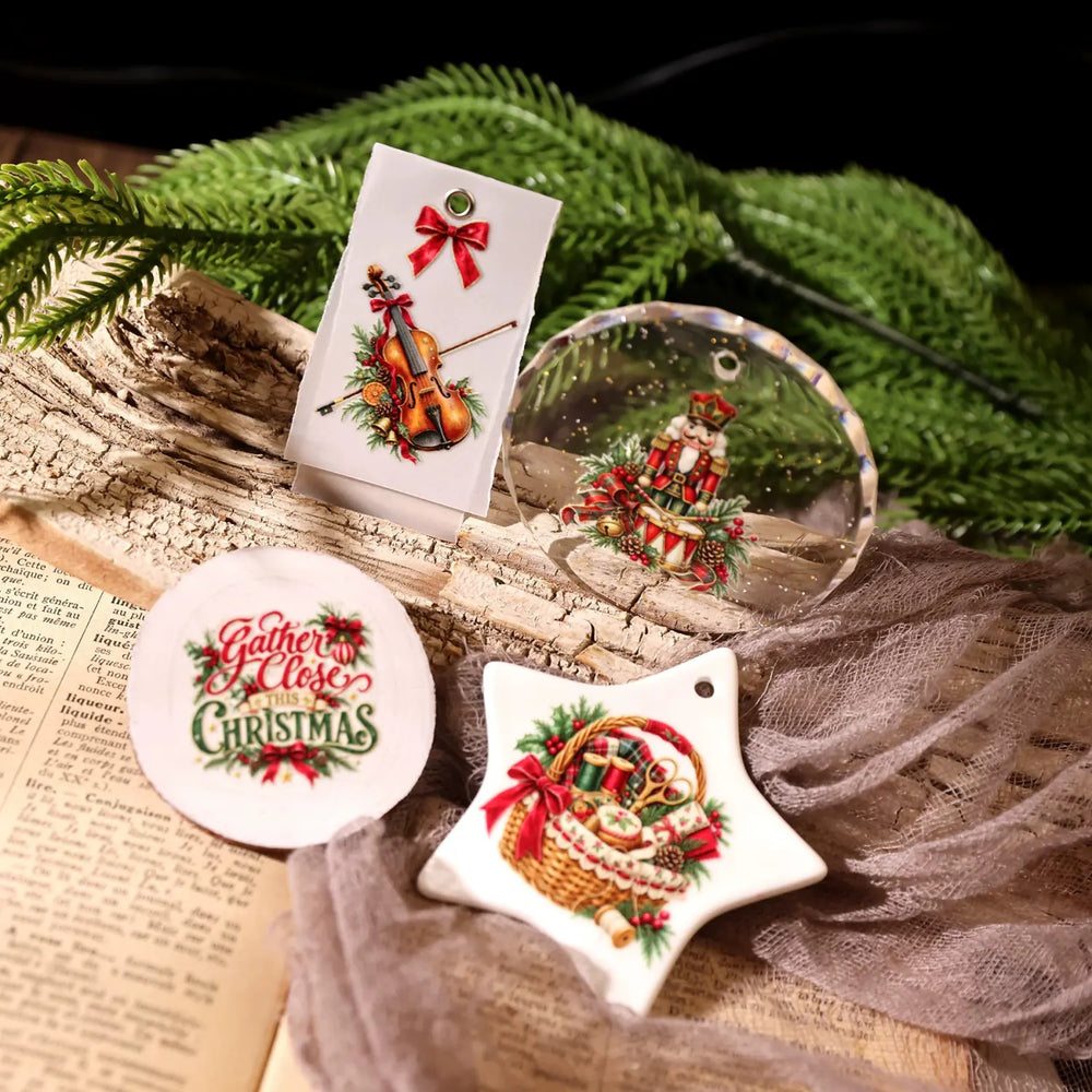 Vintage Christmas UV DTF Transfer Stickers