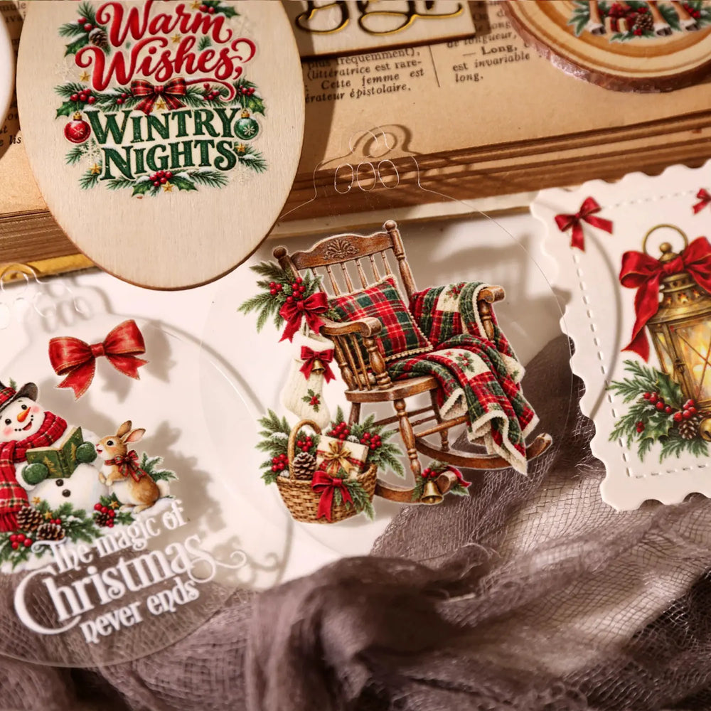 Vintage Christmas UV DTF Transfer Stickers