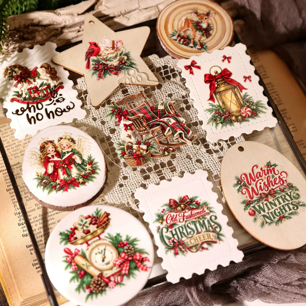 Vintage Christmas UV DTF Transfer Stickers