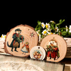 Vintage Christmas Woodland Animal Transfer Stickers