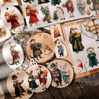 Vintage Christmas Woodland Animal Transfer Stickers