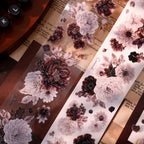 Vintage Dusty Rose Cocoa Floral PET Tape Shell Shimmer
