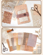 Papier scrapbooking texturé gaufré vintage | Ensemble d'éphémères