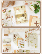 Papier scrapbooking texturé gaufré vintage | Ensemble d'éphémères