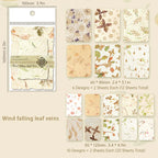 Papier scrapbooking texturé gaufré vintage | Ensemble d'éphémères