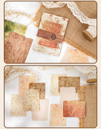 Papier scrapbooking texturé gaufré vintage | Ensemble d'éphémères
