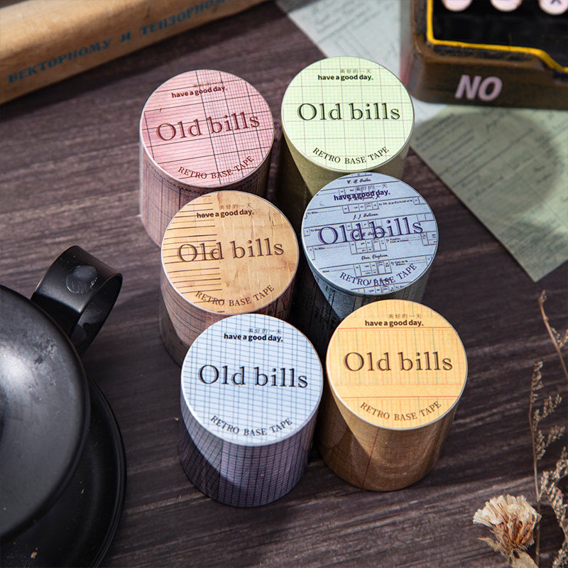 ヴィンテージエフェメラ レトロ請求書 和紙テープ