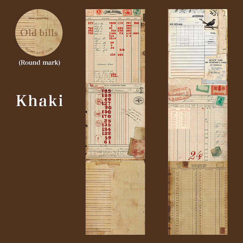 ヴィンテージエフェメラ レトロ請求書 和紙テープ