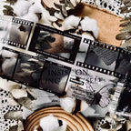 Vintage Film Strip PET Washi Tape | Semi-Transparent Photo Frame Journaling Ephemera