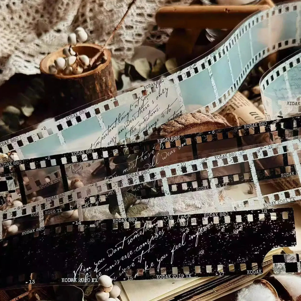 Vintage Film Strip PET Washi Tape | Retro Lifestyle Decorative Tape