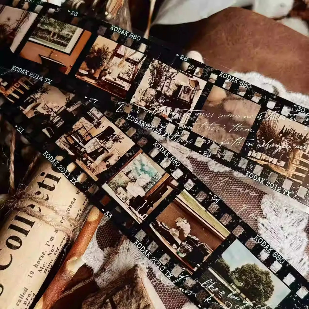 Vintage Film Strip PET Washi Tape | Retro Lifestyle Decorative Tape