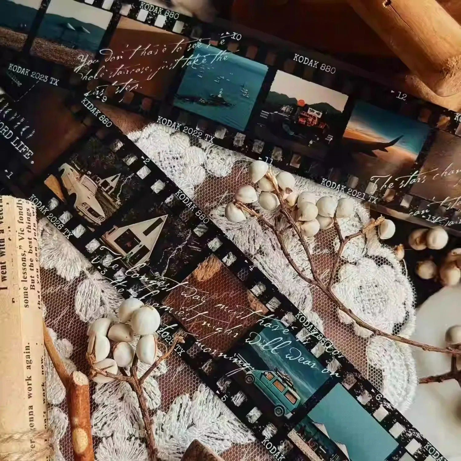 Vintage Film Strip PET Washi Tape | Retro Lifestyle Decorative Tape
