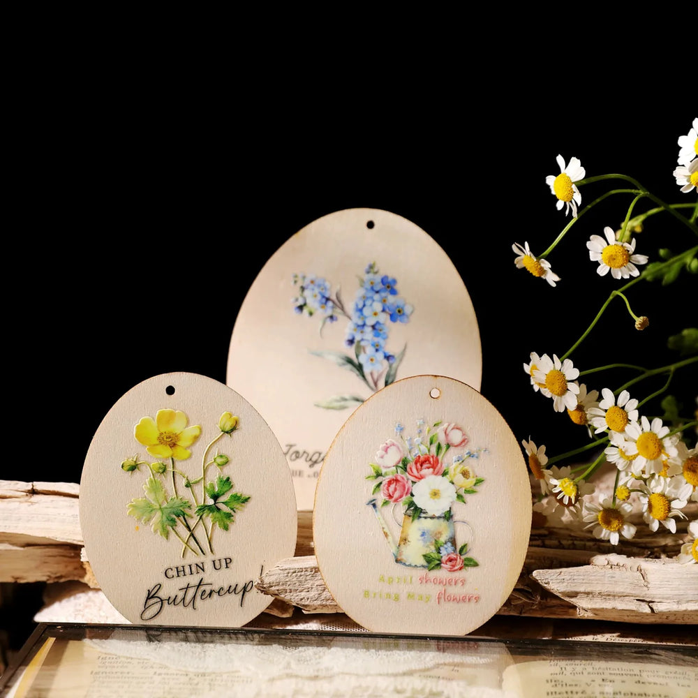 Vintage Floral Bouquet Transfer Stickers
