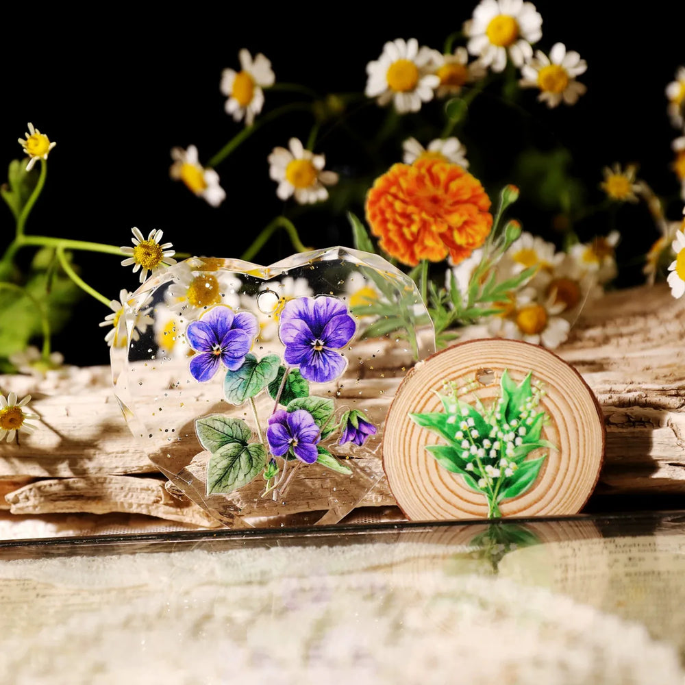 Vintage Floral Bouquet Transfer Stickers
