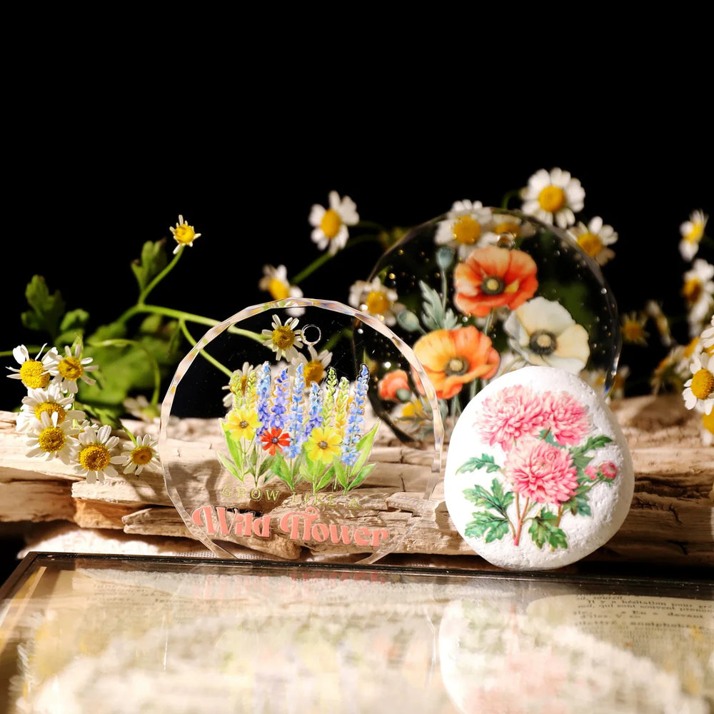 Vintage Floral Bouquet Transfer Stickers
