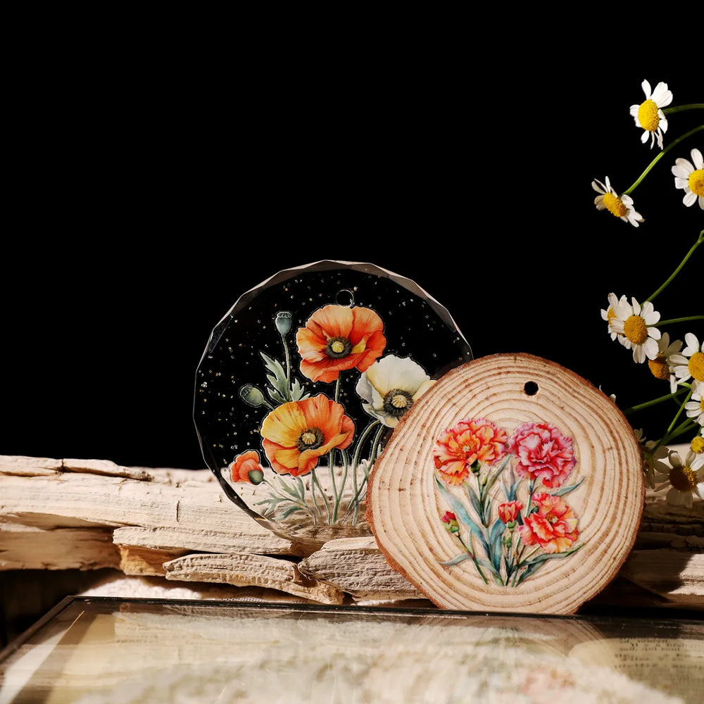 Vintage Floral Bouquet Transfer Stickers