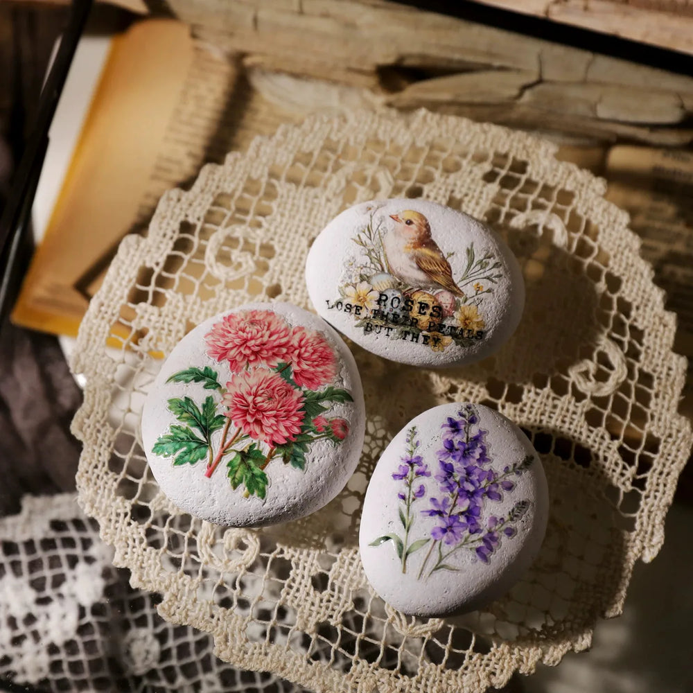 Vintage Floral Bouquet Transfer Stickers