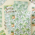 Ensemble de papiers pour scrapbooking à motifs floraux vintage