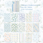 Ensemble de papiers pour scrapbooking à motifs floraux vintage