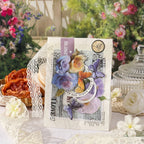 Papier de scrapbooking gaufré floral vintage | Pack d'éphémères
