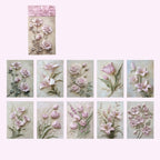 Papier de scrapbooking gaufré floral vintage | Pack d'éphémères