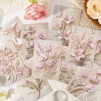 Papier de scrapbooking gaufré floral vintage | Pack d'éphémères