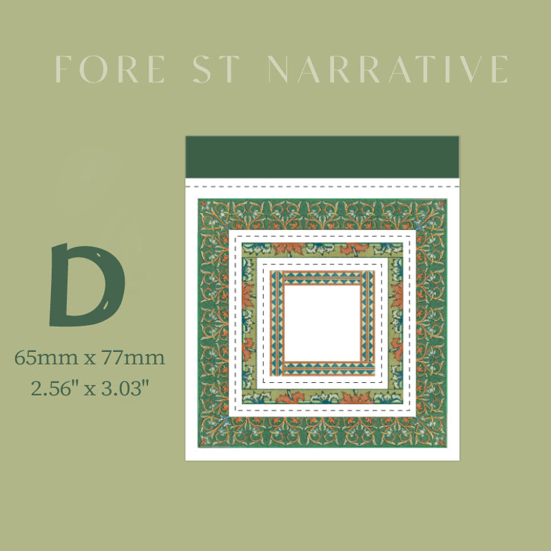 Vintage Floral Frames Die-Cut Sticky Notes For Journal Decor