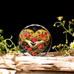 Vintage Floral Heart UV DTF Transfer Stickers