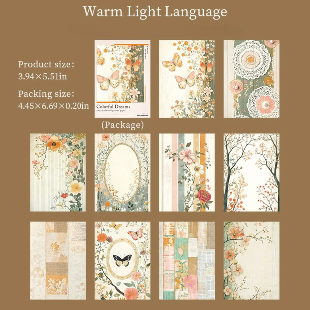 Vintage Floral Pattern Scrapbooking Paper | Background Journaling Ephemera