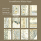 Vintage Floral Pattern Scrapbooking Paper | Background Journaling Ephemera