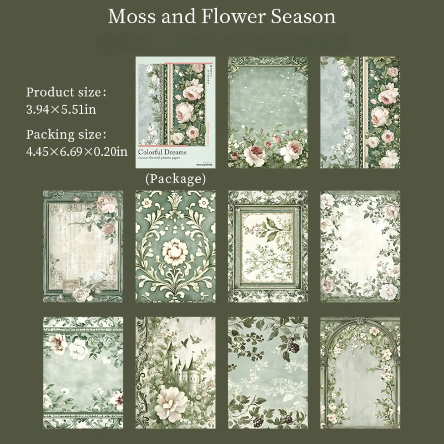 Papier scrapbooking à motifs floraux vintage | Éphémères pour fond de journaling