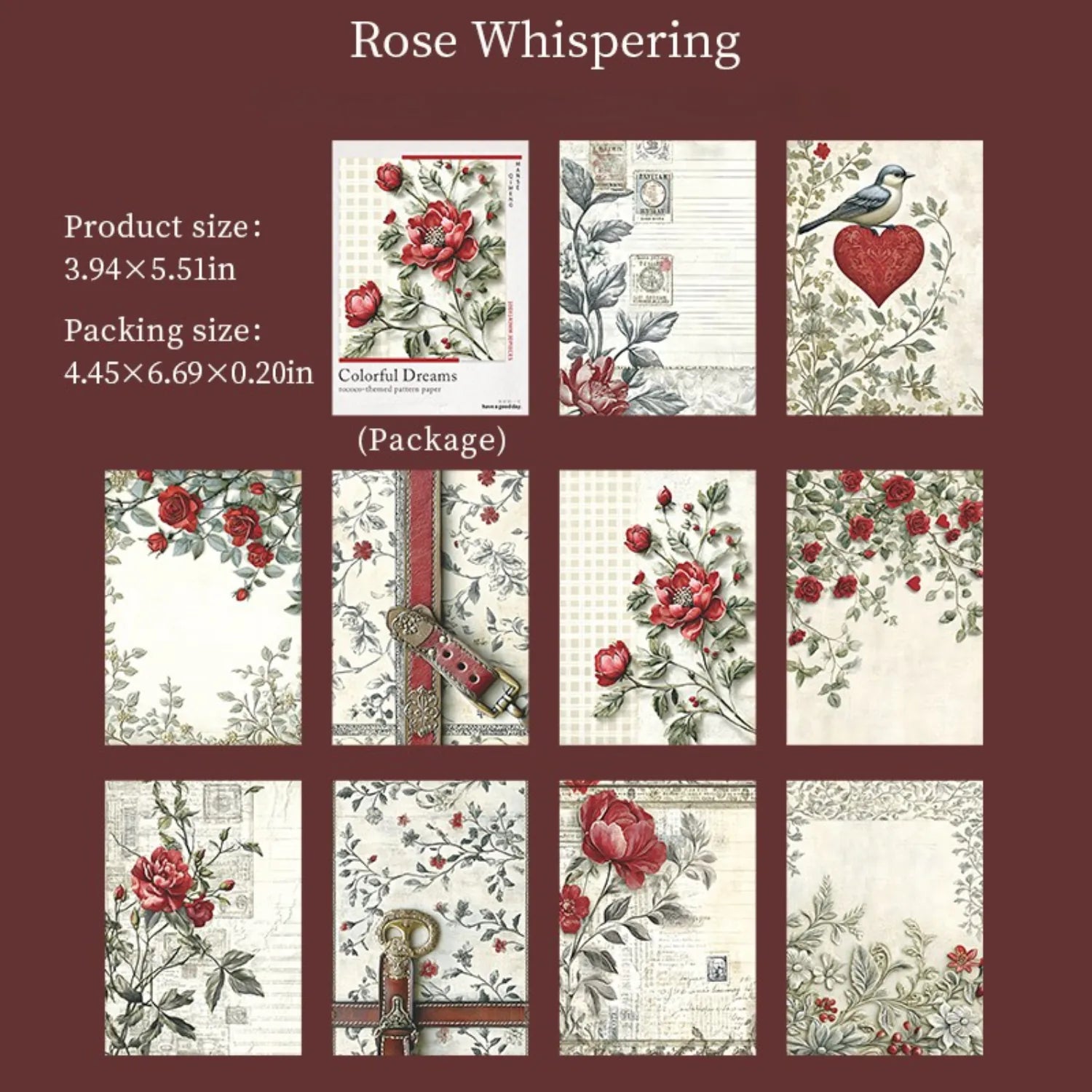 Papier scrapbooking à motifs floraux vintage | Éphémères pour fond de journaling
