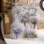 Vintage Floral Vellum Stickers | Soft Pastel Bouquet