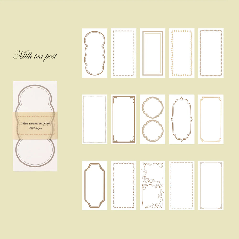 Vintage Frame Memo Stickers – Kraft Paper Notes