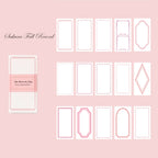 Vintage Frame Memo Stickers – Kraft Paper Notes
