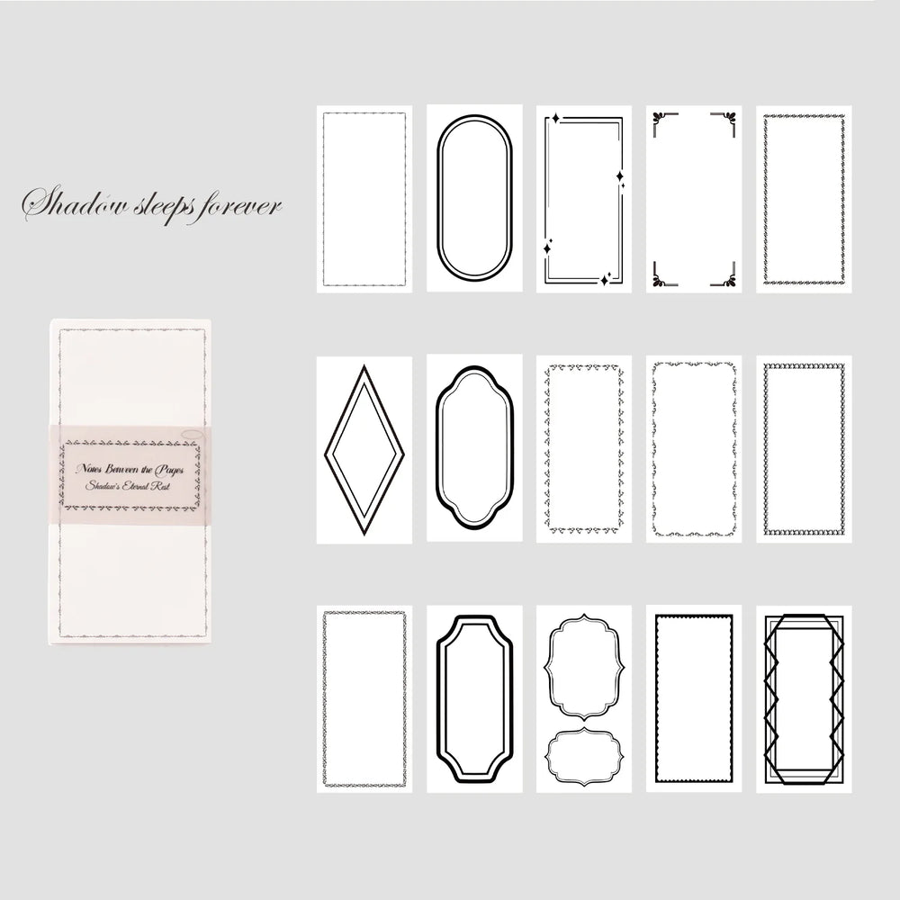 Vintage Frame Memo Stickers – Kraft Paper Notes