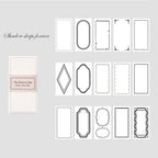 Vintage Frame Memo Stickers – Kraft Paper Notes