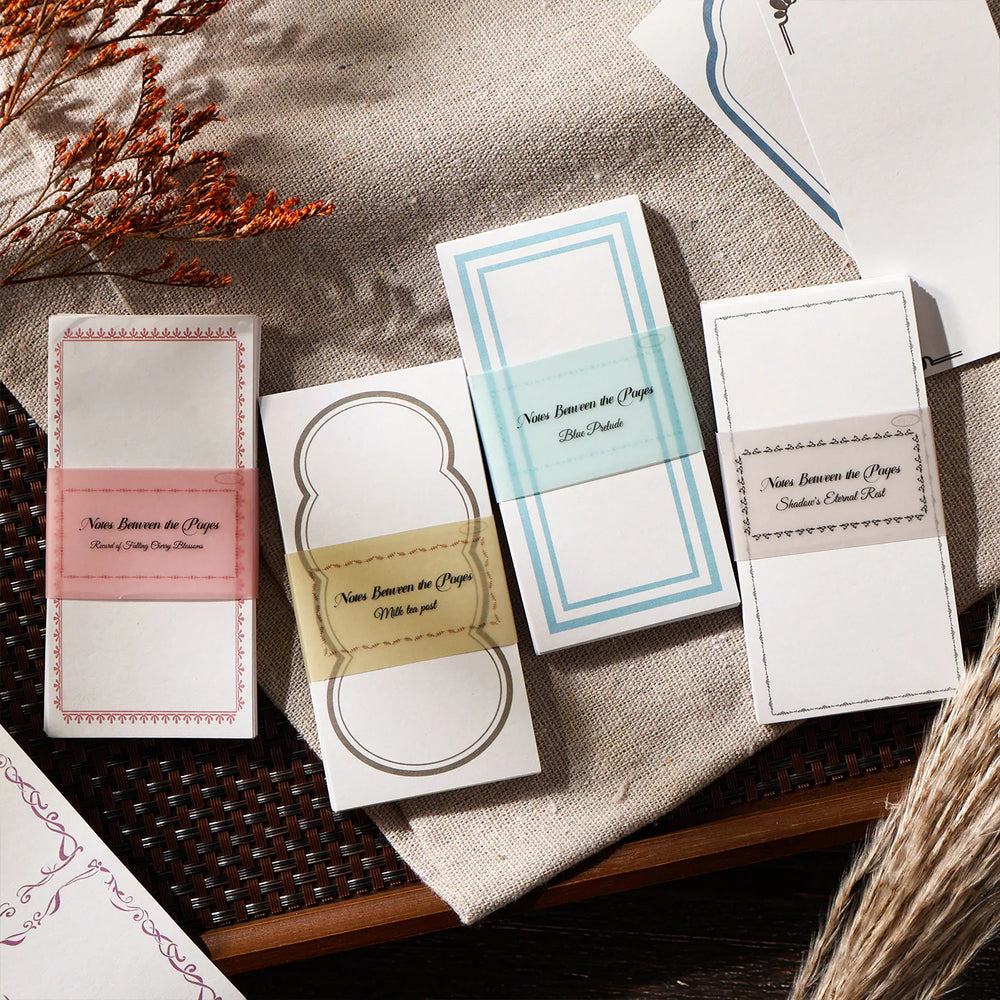 Vintage Frame Memo Stickers – Kraft Paper Notes
