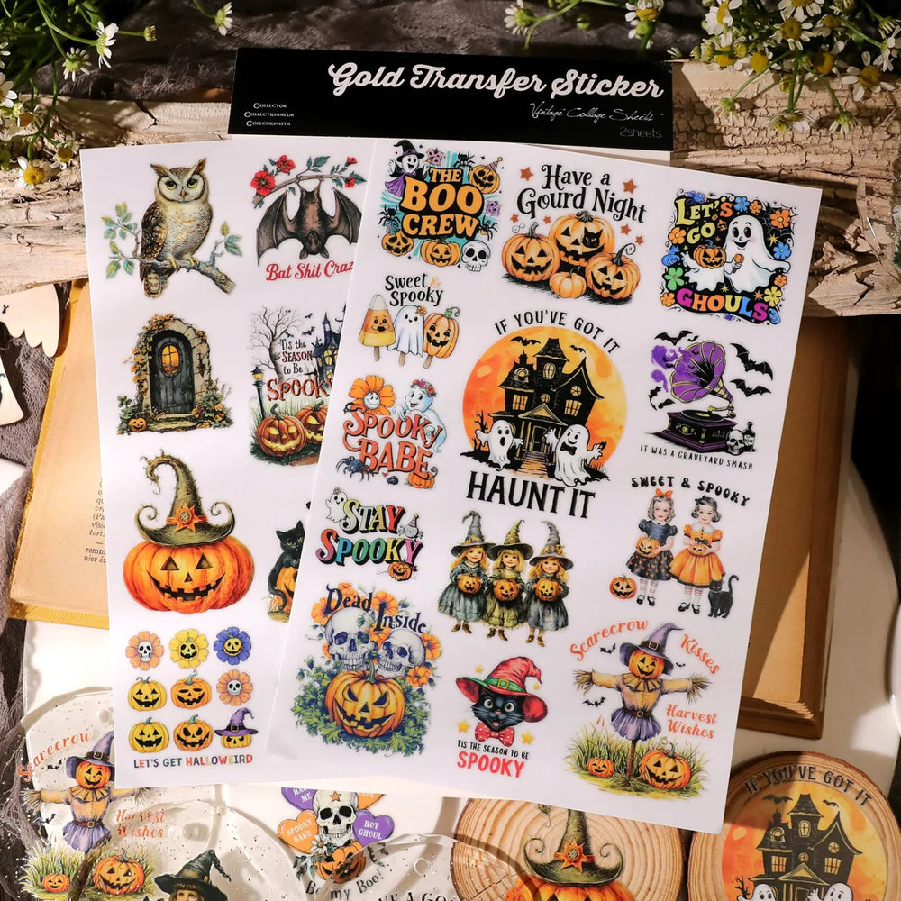 Vintage Halloween Transfer Stickers
