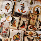 Vintage Halloween Rub-On Transfer-Sticker für Scrapbooking und DIY-Bastelarbeiten