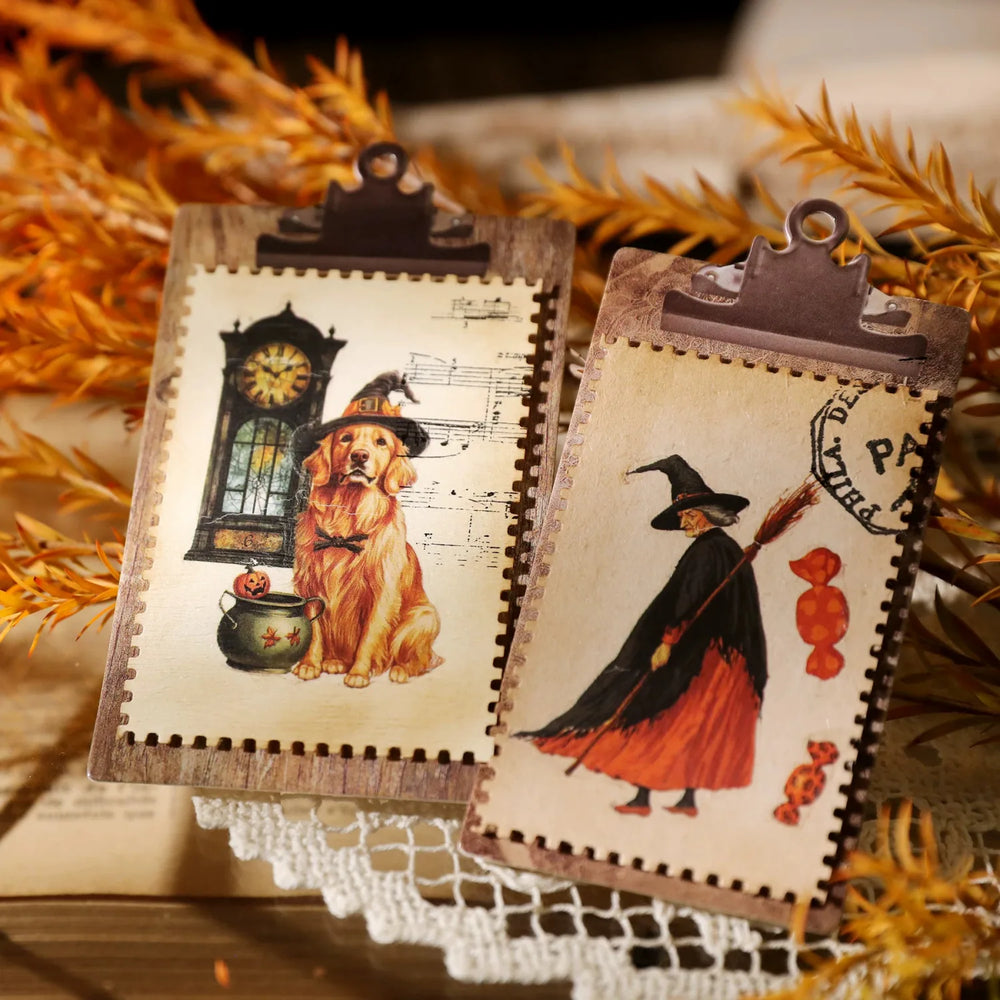 Vintage Halloween Rub-On Transfer-Sticker für Scrapbooking und DIY-Bastelarbeiten